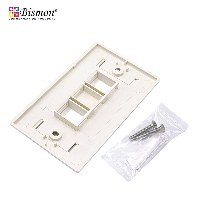 2 Port RJ45 Face Plate/Wall Plate(แผงหน้ากาก 2 ช่อง สำหรับคอม)